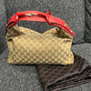Gucci Hobo Style Handbag with Red Snaffle Handle