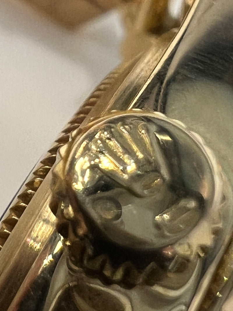 Rolex 18ct Solid Gold Daydate White Baton Dial Track Roman Numerals President Bracelet  Box