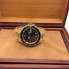 Rolex 18ct Gold GMT Black Dial Black Bezel 1983 BP