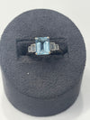 Ladies Aqua Marine And Diamond Ring