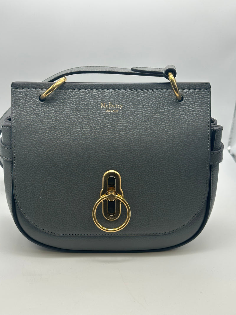 Mulberry Handbag Grey Leather